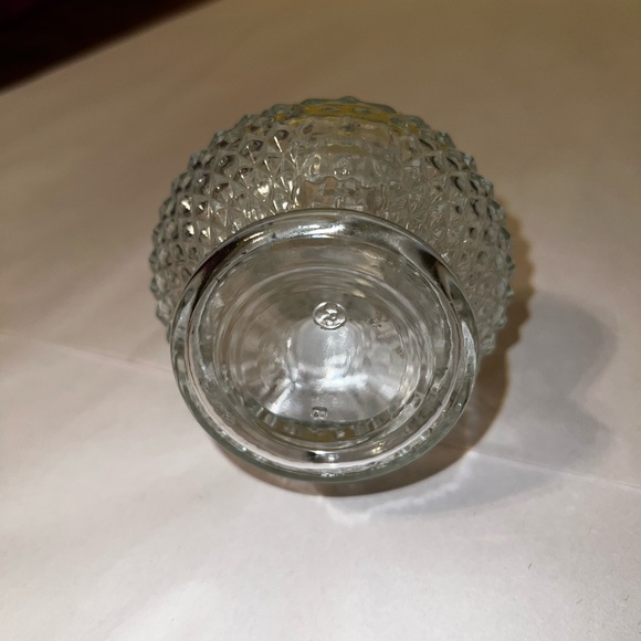 Vintage Pressed Glass Textured Small Vase Decor - Picture 6 of 10